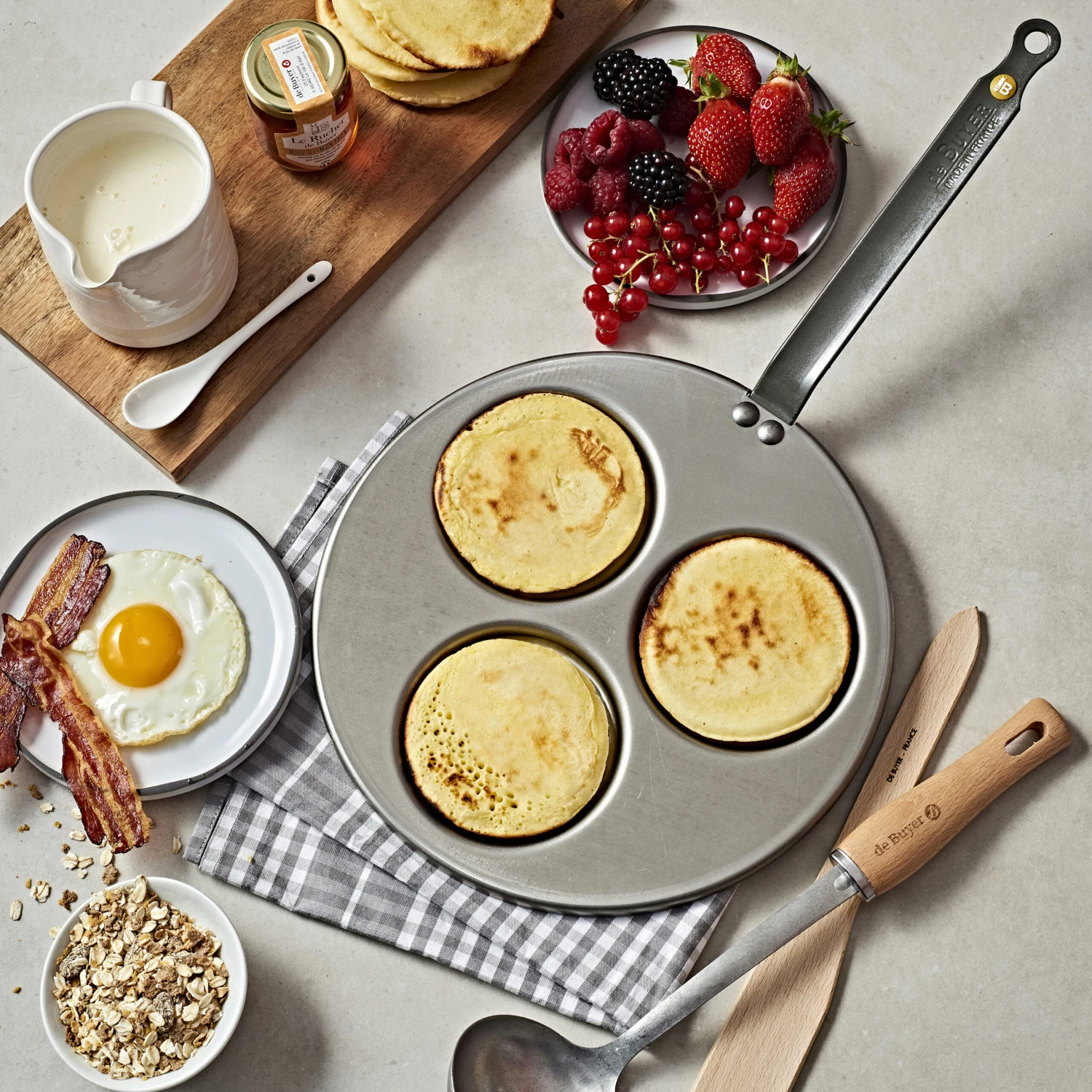 De Buyer Mineral B Pannenkoekenpan 2 De Buyer Mineral B Pannenkoekenpan - Afbeelding 2