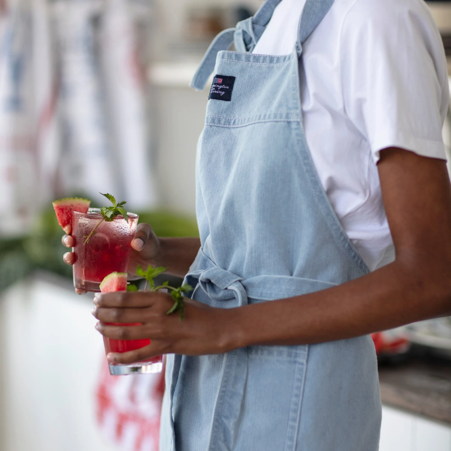 Lexington Washed Denim Schort 80x105 Cm 3 Lexington Washed Denim Schort 80x105 Cm - Afbeelding 3