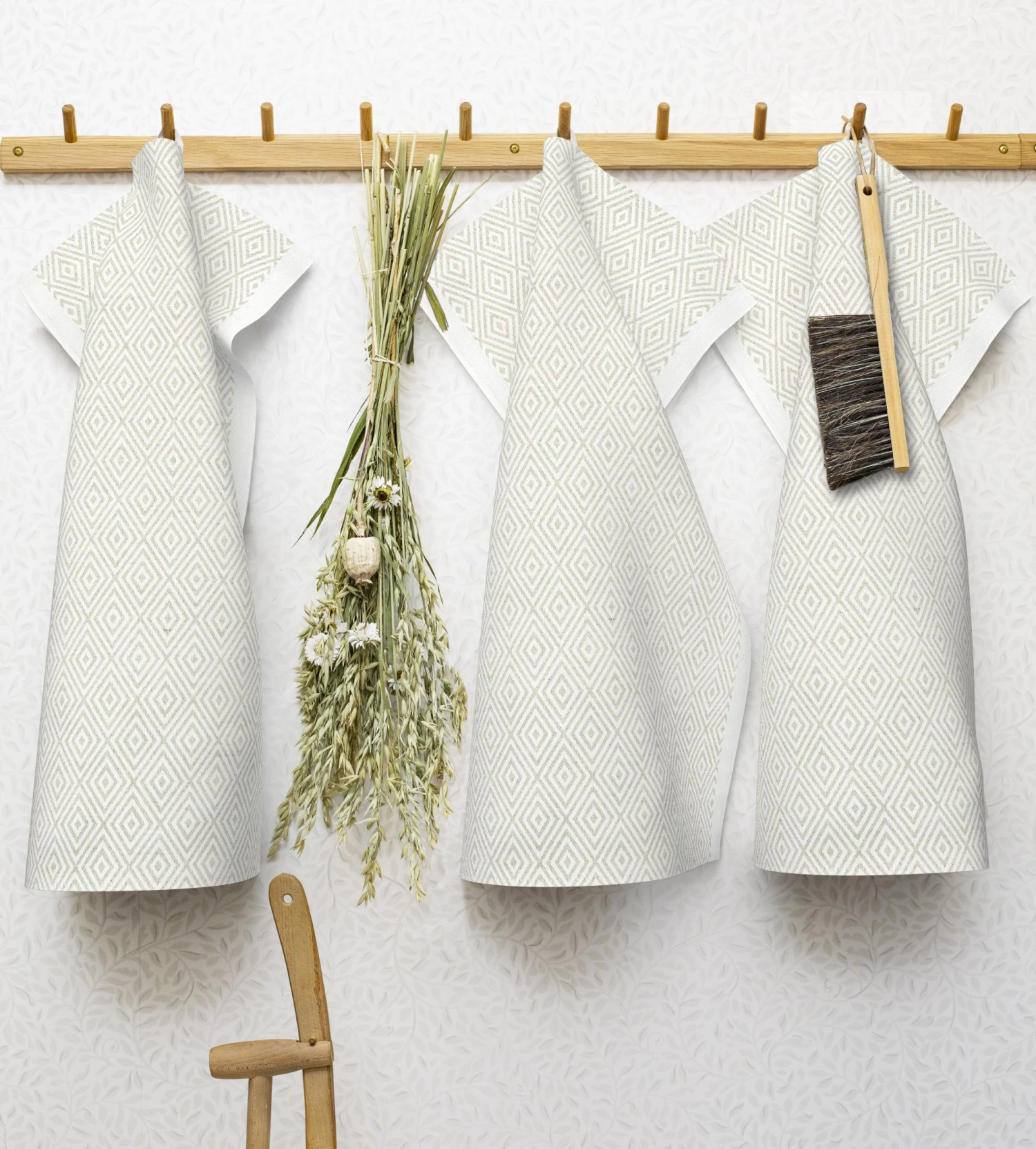 Gåsöga Keukenhanddoek Ongebleekt 2 Gåsöga Keukenhanddoek Ongebleekt - Afbeelding 2