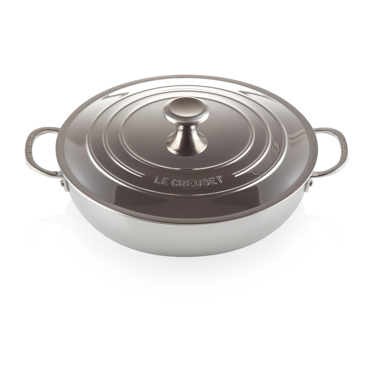 Le Creuset Signature 3-Ply Lage Braadpan Met Deksel 1 Le Creuset Signature 3-Ply Lage Braadpan Met Deksel