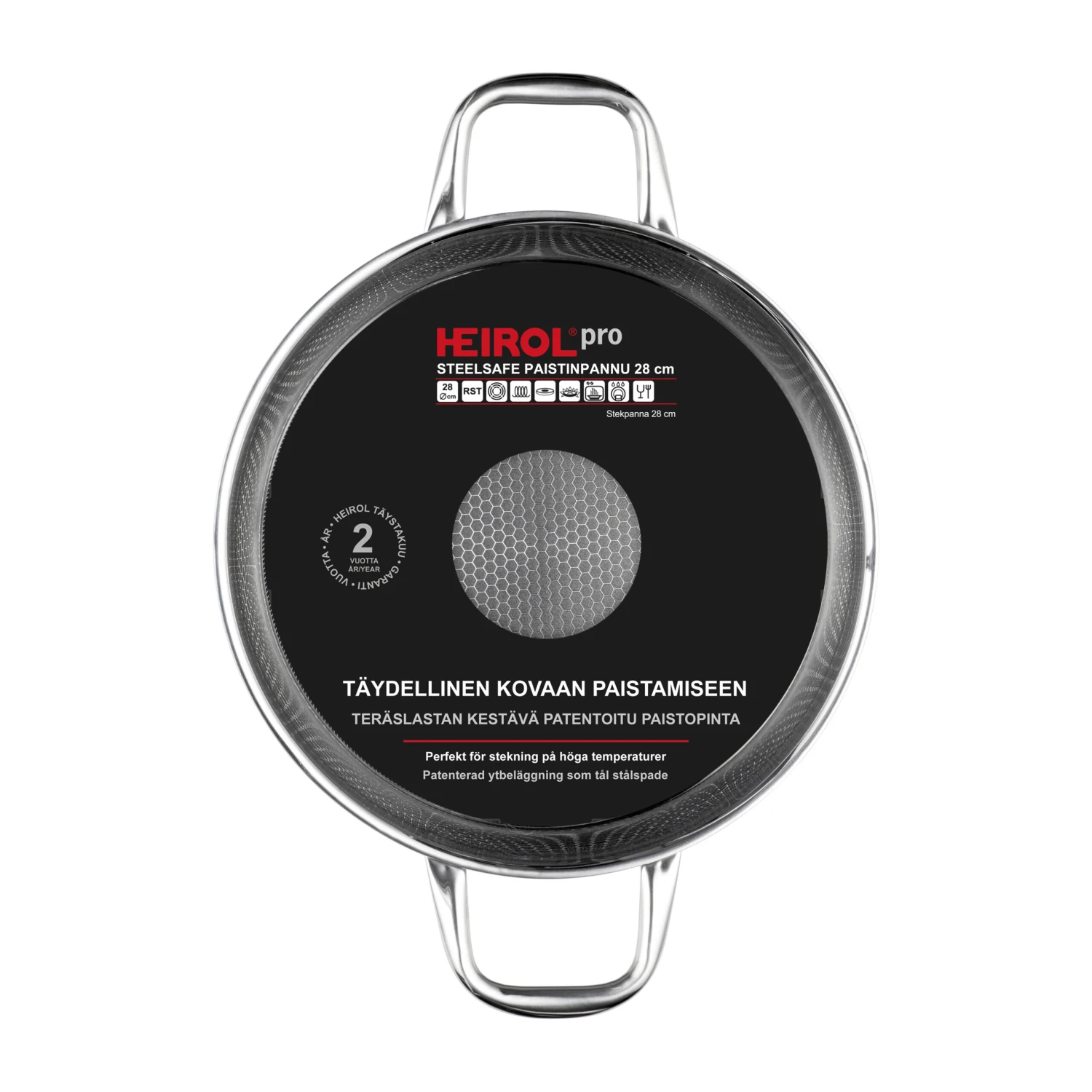 Heirol Steelsafe Koekenpan Met Twee Handvatten 2 Heirol Steelsafe Koekenpan Met Twee Handvatten - Afbeelding 2