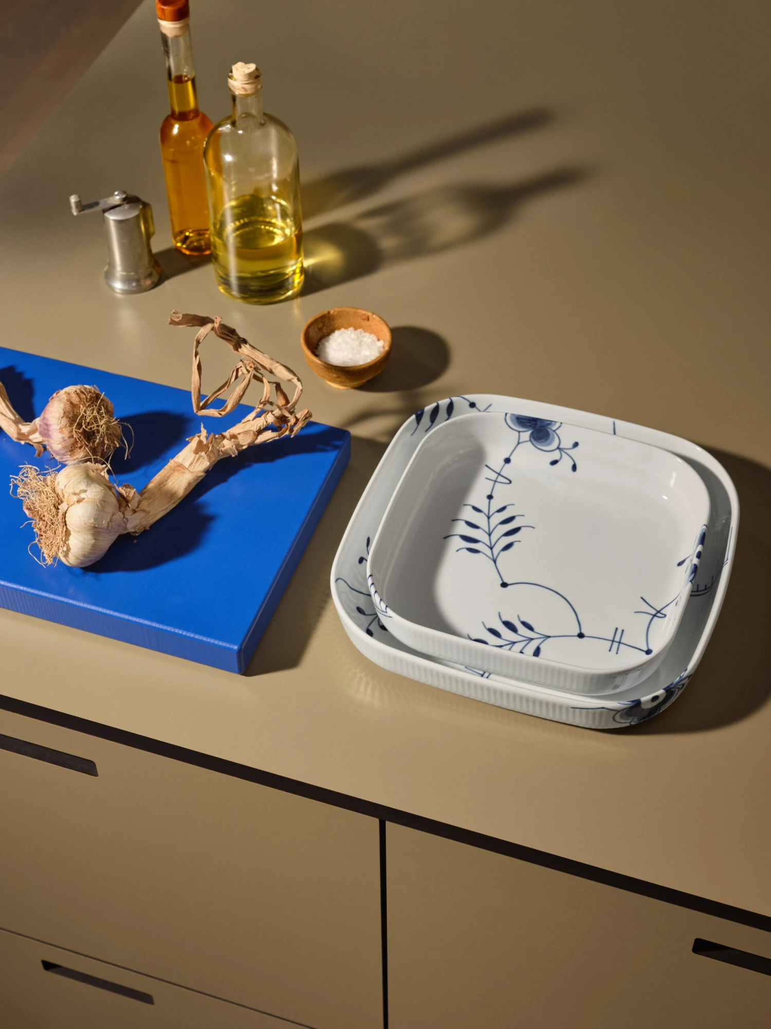 Royal Copenhagen Blue Fluted Mega Ovenschaal Vierkant 5 Royal Copenhagen Blue Fluted Mega Ovenschaal Vierkant - Afbeelding 5